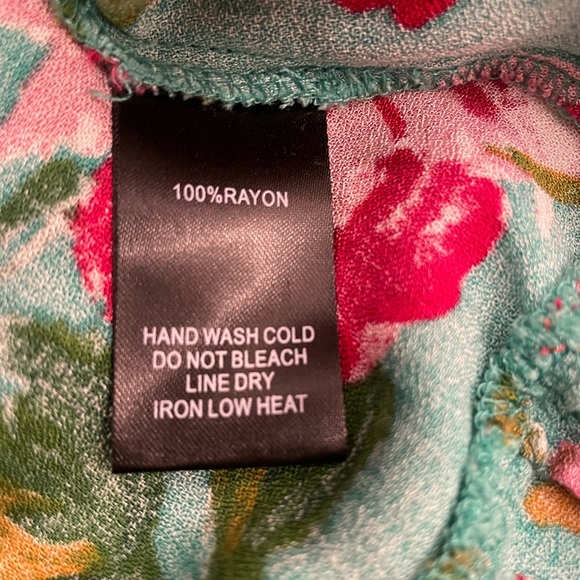 Lulu’s Impressionist Garden Mint Green Dress XS - Picture 10 of 10